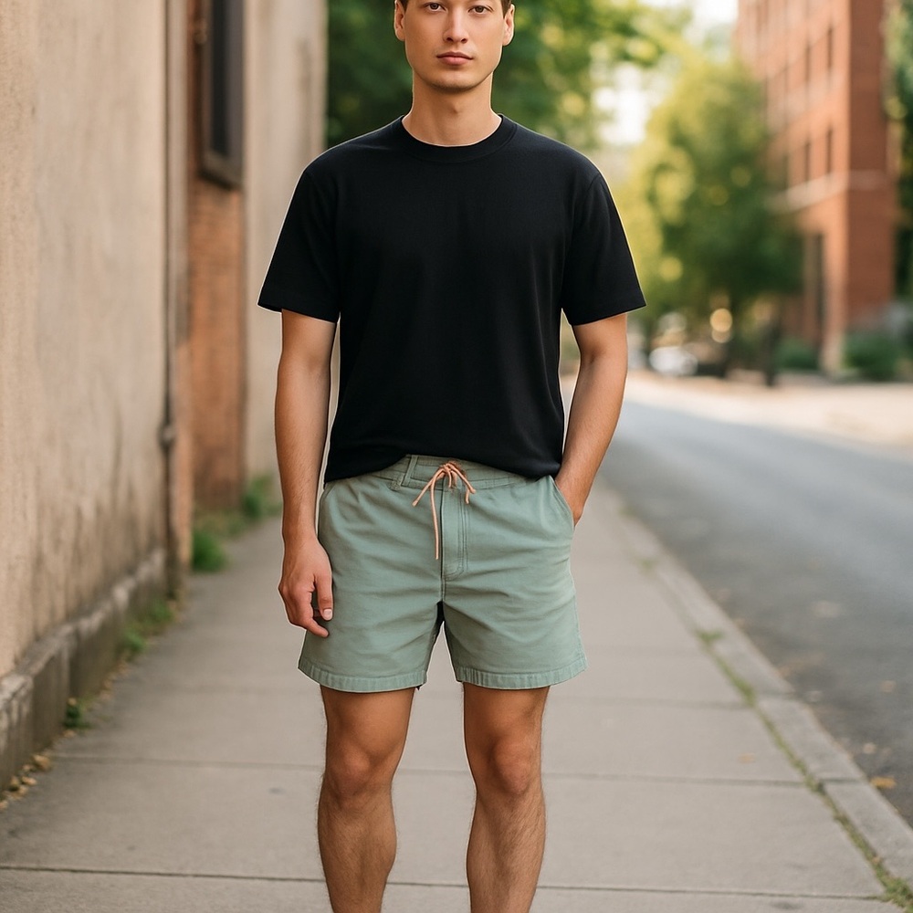 Men's Light Blue Swim Board Shorts - Picture 9 of 9